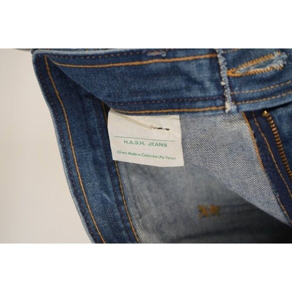 Vintage '70s H.A.S.H Jeans Bell Bottom Denim Jeans Blue Women's 24x31 - Picture 3 of 8